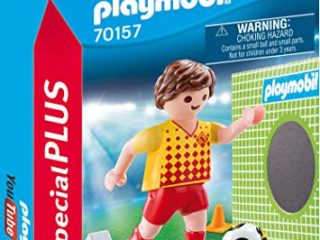 Playmobil 70157 Special Plus Jugadores de Fútbol con Puerta Pared, Multicolor