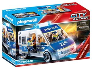 PLAYMOBIL City Action 70899 Coche de policía, Con luz y sonido, Juguetes para niños mayores de 4 años