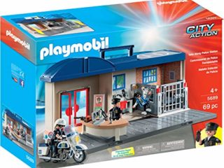 PLAYMOBIL- Comisaría Maletín Juguete, Multicolor, única (geobra Brandstätter 5689)