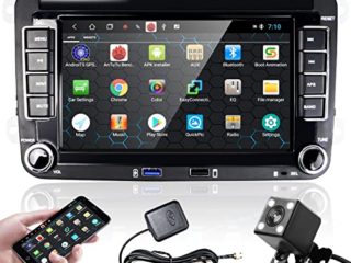 Podofo (2G+32G) Autoradio Android con Navegación Bluetooth para Passat Golf Jetta Polo Tiguan Touran Seat Skoda, 9” Headunit Radio Coche Soporte GPS WiFi FM +Cámara Retrovisor+Doble Entrada USB
