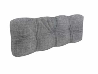 POKAR Cojín-Respaldo aconchadas 120x40x12cm para Europalés/Europalet, cojín para jardín o terraza, cómodo Respaldo para sofá de paletas DYI, Interior y Exterior, sin palés, Gris