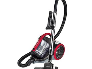 Polti Forzaspira C110_Plus Aspirador cicónico sin bolsa, 2 litros capacidad depósito de recogida, 800 W, 80 Decibelios, rojo/negro
