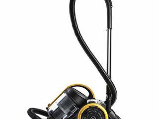 Polti Forzaspira C115_Plus Aspirador cicónico sin bolsa, 2 litros capacidad depósito de recogida, bajo consumo, 80 Decibelios, Plastic, amarillo/negro