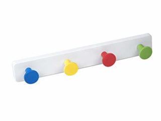 POMOLINE Percha Pared Pomos Resina ABS Colores - Base Resina ABS Blanco Directo 410x60MM