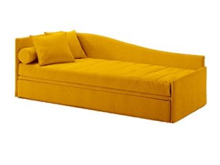 Ponti Divani Cama Individual con Cama extraíble, Incluido Dos colchones! Tapicería de Tela .Producto Made IN Italy!!!