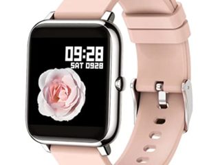 Popglory Reloj Inteligente Mujer, Smartwatch con Oxígeno Sanguíneo Presión Arterial Frecuencia Cardíaca, Pulsera Actividad Impermeable IP67 para Hombre Mujer para Android iOS