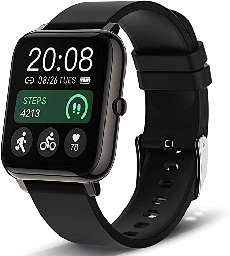 Popglory Reloj Inteligente Mujer, Smartwatch con Oxígeno Sanguíneo Presión Arterial Frecuencia Cardíaca, Pulsera Actividad Impermeable IP67 para Hombre Mujer para Android iOS