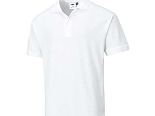 Portwest B210 - Camisa Polo Nápoles, color Blanco, talla Medium