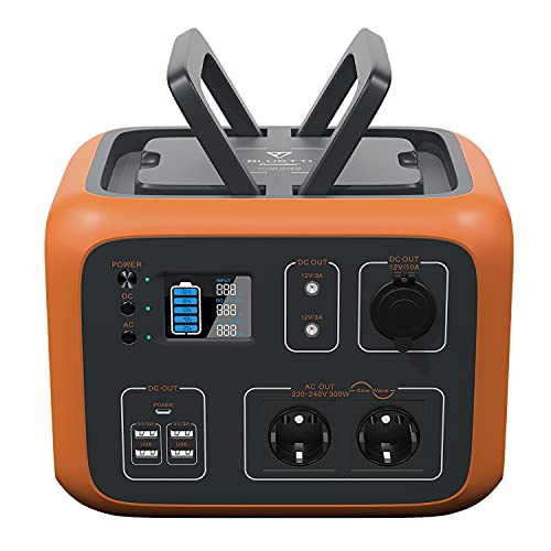 PowerOak Generador Electrico Solar AC50S, 500Wh Batería de Litio, Salidas de CA 230V, DC 12V, USB Type-C, 300W Generador Electrico Solar portátil para Un Viaje de Campamento o en Una Autocaravana