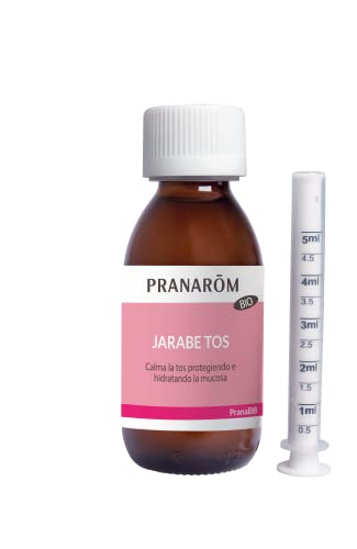 Pranarôm PranaBB Jarabe Tos, Calma la tos protegiendo e hidratando la mucosa, todo tipo de tos, con ingredientes de origen natural, 120 ml