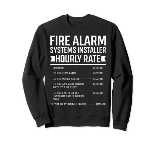 Precio por hora del instalador de sistemas de alarma contra incendios Sudadera