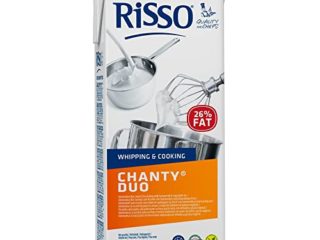 Preparado Vegetal Chanty Duo - Brick de 1 L - Ideal Sustituto de la Nata Animal para Montar y Cocinar - Potencia el Sabor de Tus platos - Producto Vegetariano y Sin Gluten - Risso