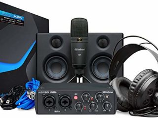 PreSonus AudioBox Studio Ultimate, Interfaz, Micrófono, Auriculares, Monitores y Software para Grabación, Producción, Transmisión y Podcasting
