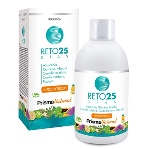 Prisma Natural - RETO25 DÍAS - Retención de Líquidos y Grasas - 18 Activos - Detox Drenante y Probióticos - 500ml