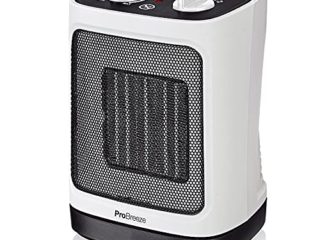 Pro Breeze Mini Calefactor Cerámico 2000W con Oscilación Automática y 2 Niveles de Potencia – Para Casa, Habitaciones y Oficinas – Blanco