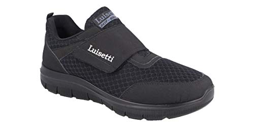 Producto Vegano. Zapato Deportivo Rest Walking con Textil última generación y Suela de Poliuretano Ultraligera LUISETTI Zapato Deportivo Runner 31104ST Talla 39 Color Negro