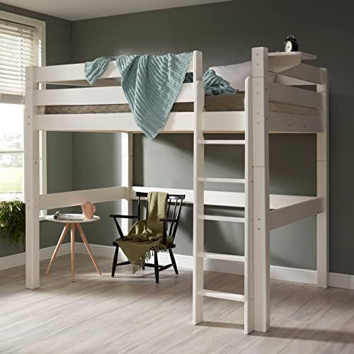 Promo Alfred & Compagnie – Cama alta 140 x 200 barreras sobreelevadas Lilja blanco