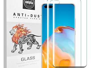 Protector de Pantalla Completo para Huawei P40 Pro [2-Pack], 3D Curvado Cobertura Completa Vidrio Templado, Alta Definicion Anti-Rasguños, Huawei P40 Pro Protector Pantalla