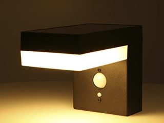 Proventa Aplique solar LED exterior 3.3W 400 lm. Sensor de luz y movimiento PIR. Luz blanca cálida 2.700 K. 3 Modos ajustables. Resistente al agua IP44. Sin cables