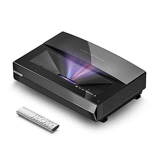 Proyector 4k Tiro Ultracorto TV, Dolby Audio 2500 ANSI Lumen, HDR 10 MEMC Operación Silenciosa 25dB 30.000 Horas, Relación de Contraste Dinámico de 15.000: 1, Pantalla Grande de 100 Pulgadas