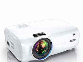 Proyector, WiMiUS 5500 Lúmenes Proyector Portátil Full HD Soporta 1080P Proyector Cine en casa 720P Nativo con Audio Hi-Fi Pantalla 200 " Mini Video Proyector LED 70000 Horas HDMI/VGA/AV/ TF/USB