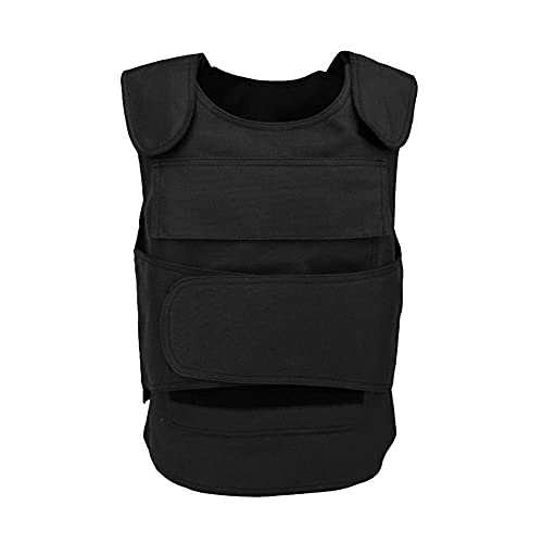 Pudera Chaleco Táctico Ropa Resistente a Las puñaladas Escamas de Pescado Chaleco táctico Desgaste del Equipo de protección Equipo de Entrenamiento Militar al Aire Libre para Adultos (Negro)