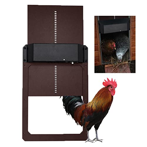 Puerta Automática para Gallinero, Gallinero De Totalmente Automático con Sensor De Luz para El Cuidado De Aves De Corral