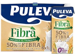Puleva Leche con Fibra, 6 x 1L