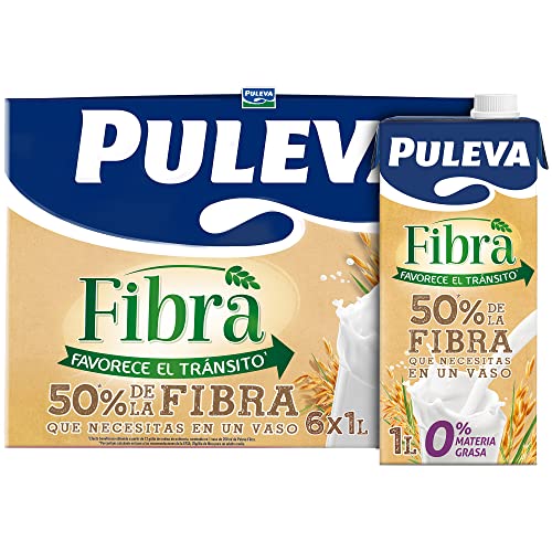 Puleva Leche con Fibra, 6 x 1L