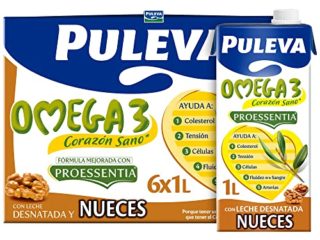 Puleva Omega 3 Leche con Nueces, 6 x 1L