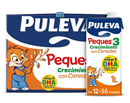 Puleva Peques Leche Infantil de Crecimiento con Cereales Tipo 3 - 6 x 1 L