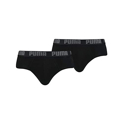 Puma Basic Brief 2P - Calzoncillos para hombre, color negro, talla XL