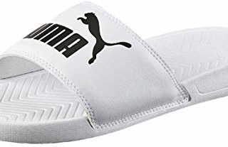 PUMA Popcat, Zapatos de Playa y Piscina, para Unisex adulto, Blanco (Puma White-Puma Black), 42 EU