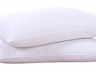 puredown® Pack de 2 Almohadas de Pluma y Plumón Lavable a Máquina Soporte Firme, 48x74cm
