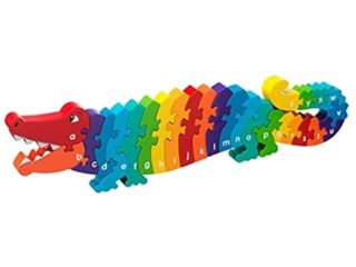 Puzzles de Madera Animales y Vehículos Educativos para niños y niñas 3 4 5 6 7 años, Rompecabezas de Madera. Puzzle niño y niña Infantil. Juguetes didácticos (Cocodrilo)