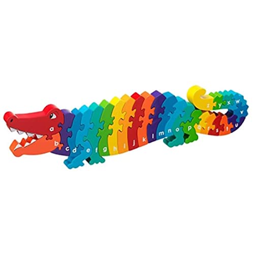 Puzzles de Madera Animales y Vehículos Educativos para niños y niñas 3 4 5 6 7 años, Rompecabezas de Madera. Puzzle niño y niña Infantil. Juguetes didácticos (Cocodrilo)