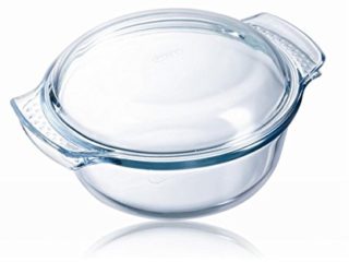 Pyrex Classic Vidrio - Cazuela redonda con tapa, 3.5 l