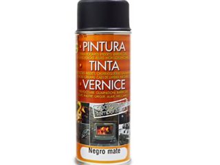 pyro feu 24950-6 Pintura Termica 900º C Negro Mate, Acero Inoxidable, 400 ml (Paquete de 1)