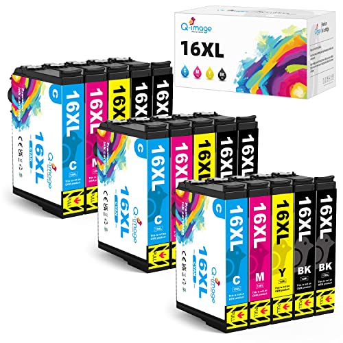 Q-image 16XL Cartuchos de Tinta Compatible con Epson 16 XL para Epson Workforce WF-2510 WF-2630 WF-2650 WF-2760 WF-2530 WF-2520 WF-2540 WF-2750 WF-2660 (15 Paquetes)
