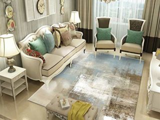 QALLP Area Rugs Living Room Large Salpicaduras De Tinta Y Acuarela Modern Contemporary Style Woven Printed Soft Carpet Non Slip Antifouling Durable Rug for Kitchen Rugs Room Yoga Mat 100x200cm R7234