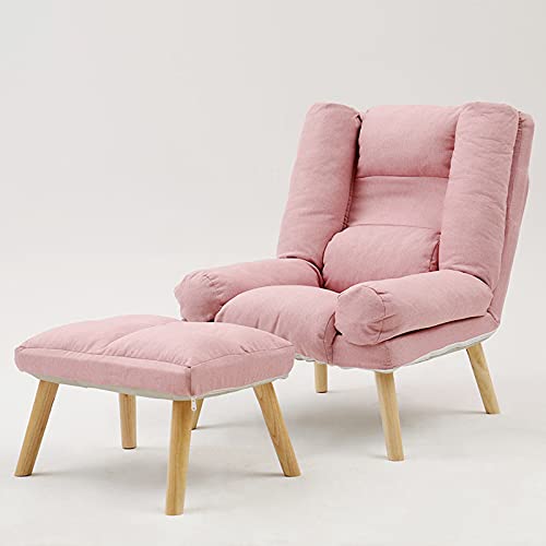 QJYNS Sillón Chaise Longue 2 En 1 para Interiores, Moderno Sofá Cama Individual con Almohadas, Sillón Reclinable con 3 Ángulos Ajustables, Sillón Convertible para Sala De Estar Y Dormitorio Suave