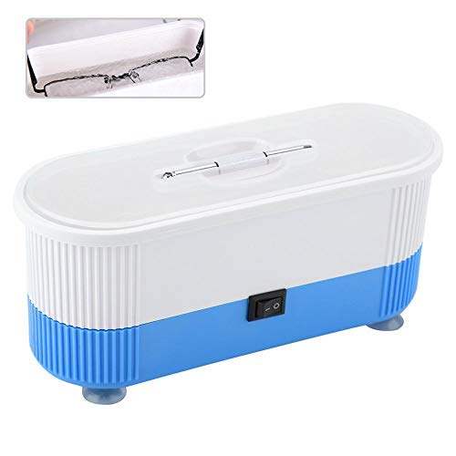 Qkiss Dispositivo de limpieza ultrasónica Dispositivo de limpieza de gafas Limpiador Dispositivo de limpieza de baño ultrasónico Limpiador casero para gafas Joyas Relojes impermeables