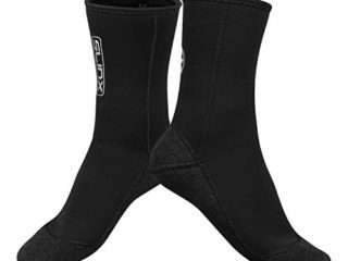 QKURT Calcetines de Neopreno, Calcetines de Neopreno de 3 mm para Buceo, Snorkel y Deportes acuáticos, Calcetines Antideslizantes para Hombres y Mujeres