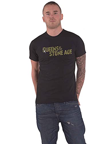 Queens Of The Stone Age Tee: Bullet Shot Logo - X-Large - Black - Unisex