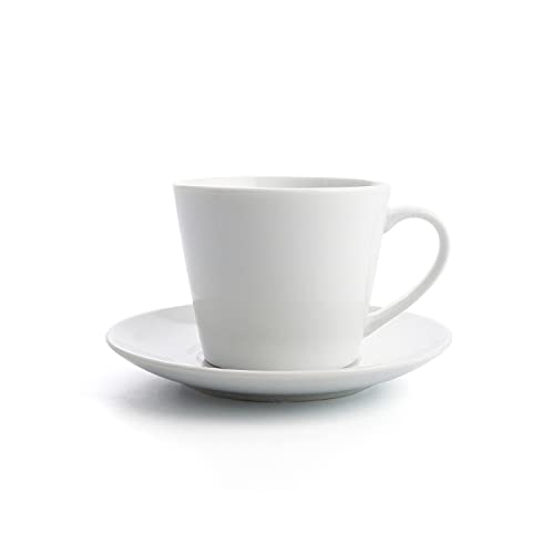 Quid RENOVA BLANCA - Set 6 Tazas Con Plato Porcelana 9Cl