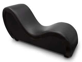 QUIRUMED Sillón Tantra Negro, Diván Parejas, Sofá Relax