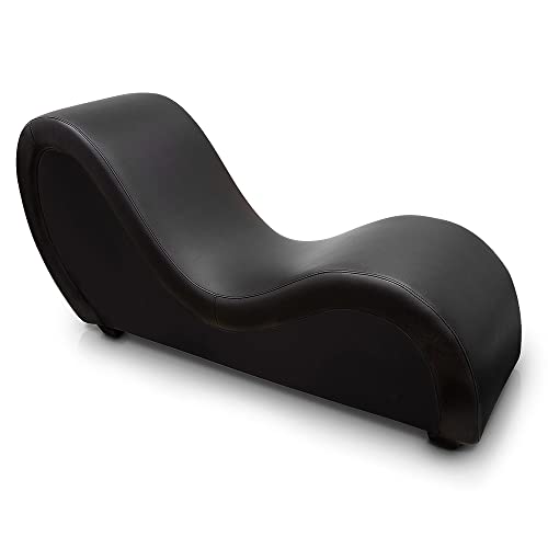 QUIRUMED Sillón Tantra Negro, Diván Parejas, Sofá Relax