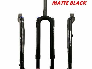 QXFJ 27.5/29 Pulgadas MTB Horquilla, Horquilla Aire Fibra Carbono/Horquilla Invertida / 28.6MM * 39.8MM * 250MM Canal Espinal/Carrera 100 Mm/Eje De Barril 100 * 15 Mm