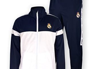R ROGER'S Chándal Real Madrid Oficial Deportivo Chaqueta + pantalón azul marino Producto Oficial (XXL)