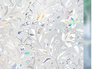 rabbitgoo 3D Vinilo para Ventanas Translucido Privacidad Vinilo Cristal Pegatina Sin Pegamento Adherencia Electrostática Anti UV Decorativos para Puertas Cristal Cocina Baño Oficina Salón 44.5x200cm